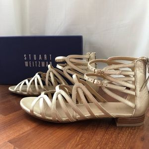 Stuart Weitzman Gold Athens Gladiator Sandal